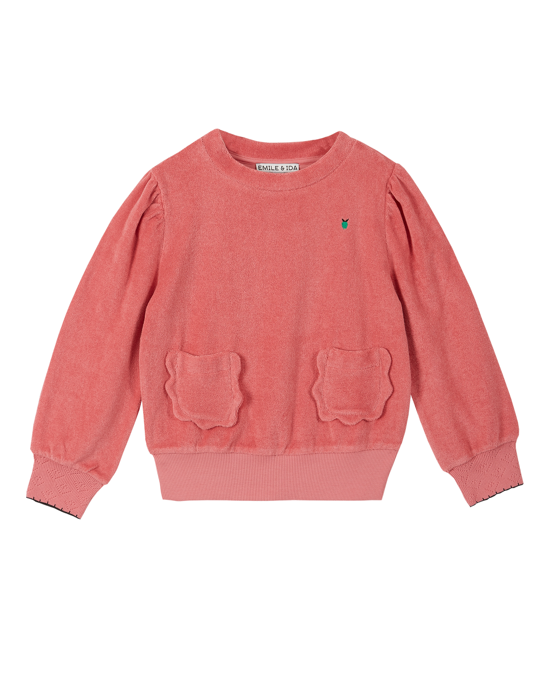 Sweatshirt éponge rose sushi