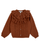 Cardigan volanté caramel