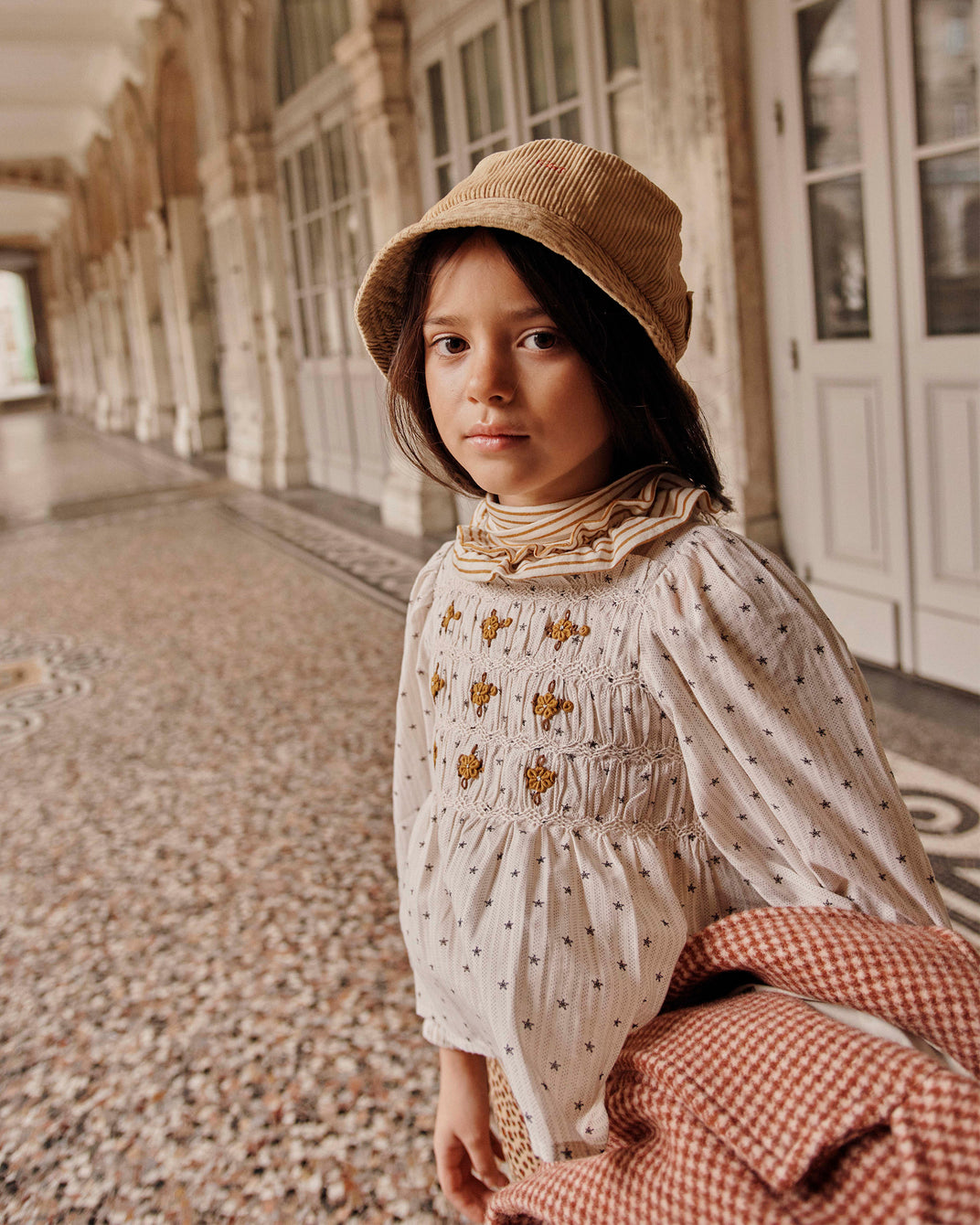 Blouse broderie étoile écru