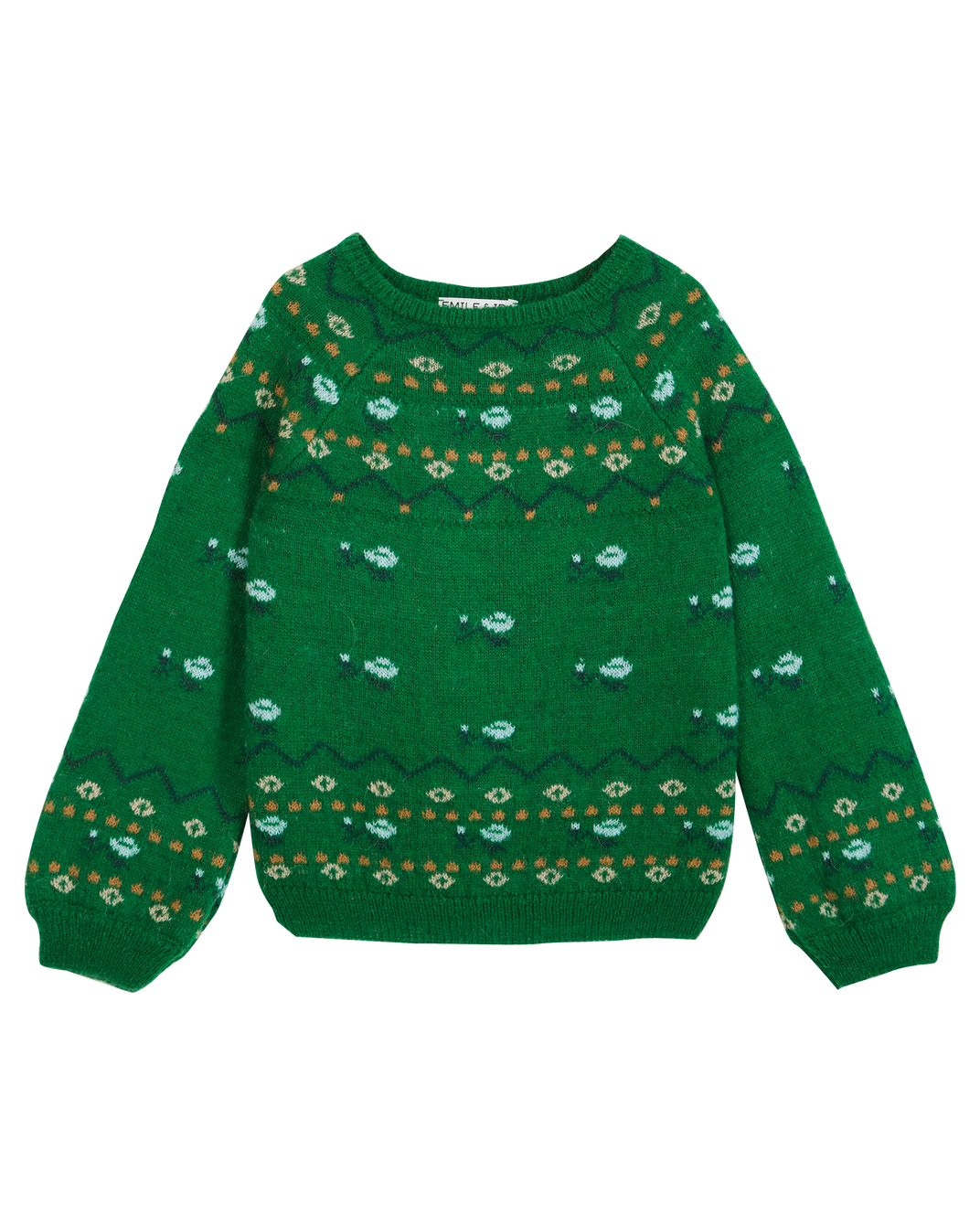 Pull jacquard vert